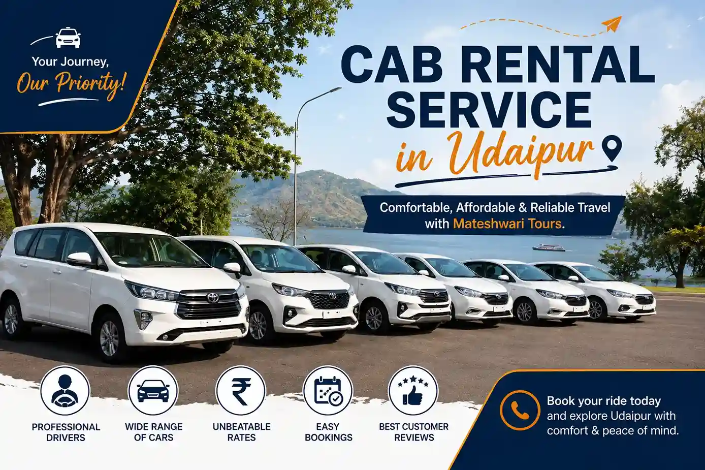 Cab Rental Service in Udaipur | Affordable Taxi Booking